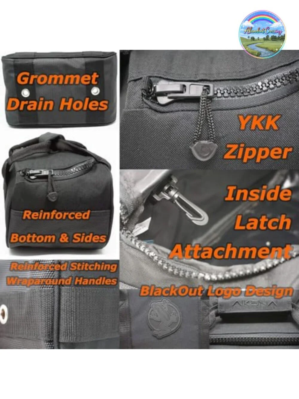 Heavy-Duty Dive Weight Duffel Bag with Padding and Drain Holes